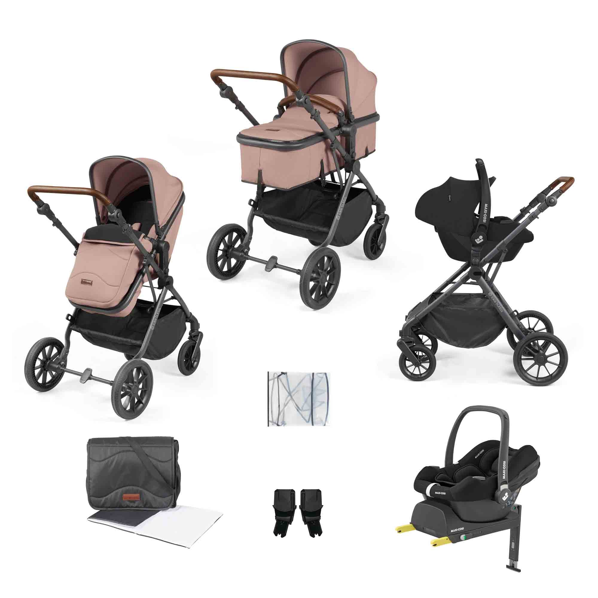Cosmo 9 Piece Travel System with Maxi-Cosi Cabriofix i-Size Car Seat & ISOFIX Base - Image 4