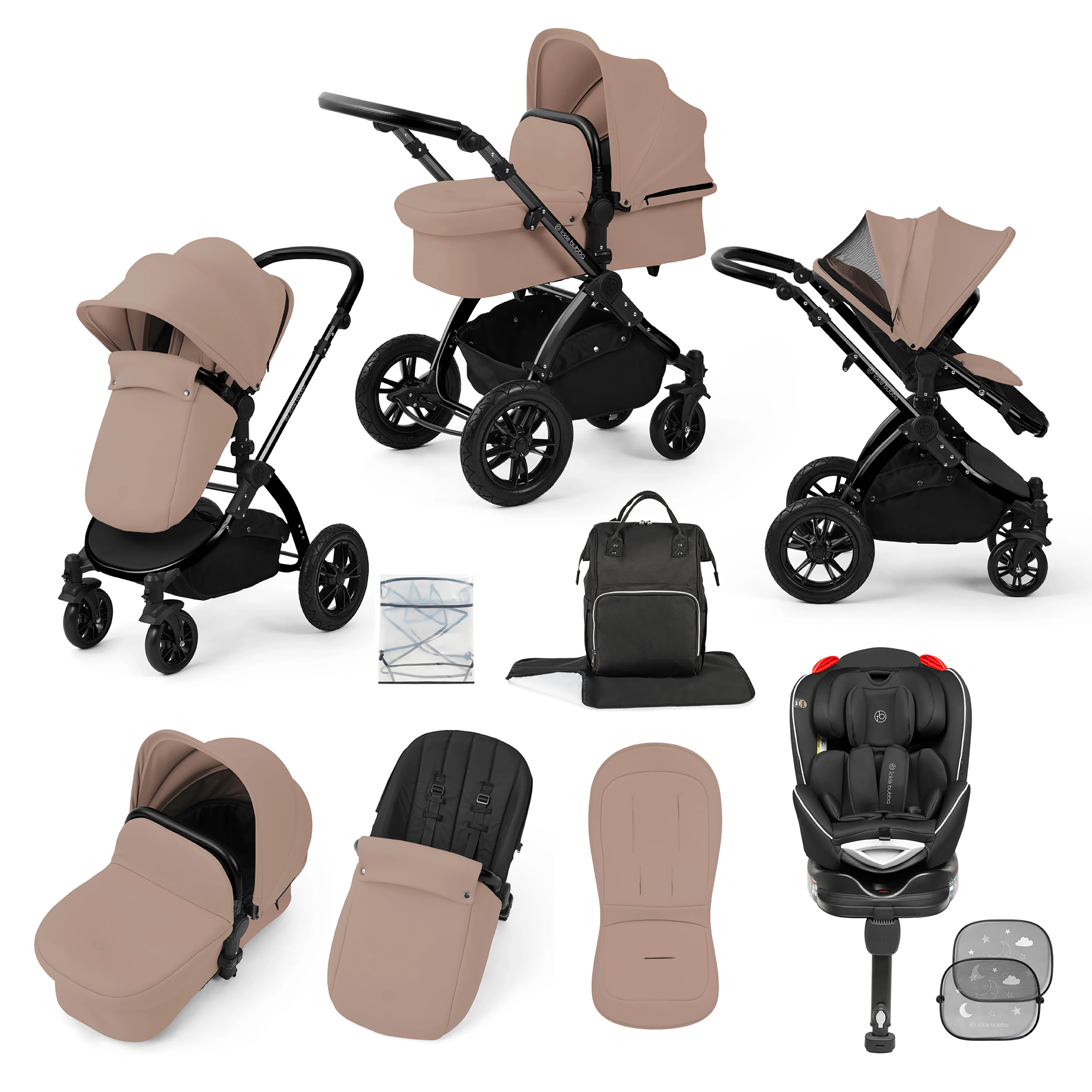 Stomp Luxe 10 Piece Travel System with (Black) Radial Car Seat - Image 10