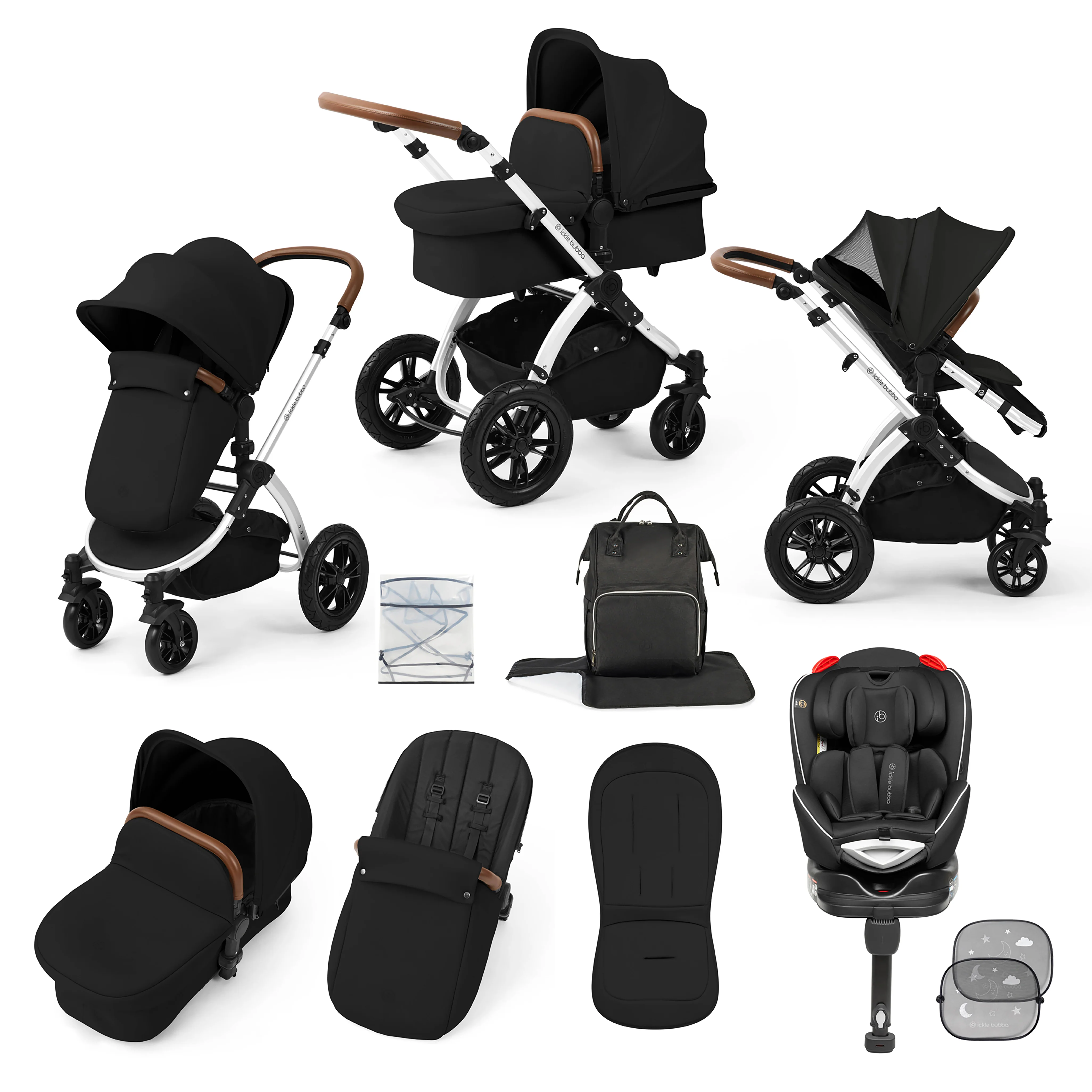 Stomp Luxe 10 Piece Travel System with (Black) Radial Car Seat - Image 5