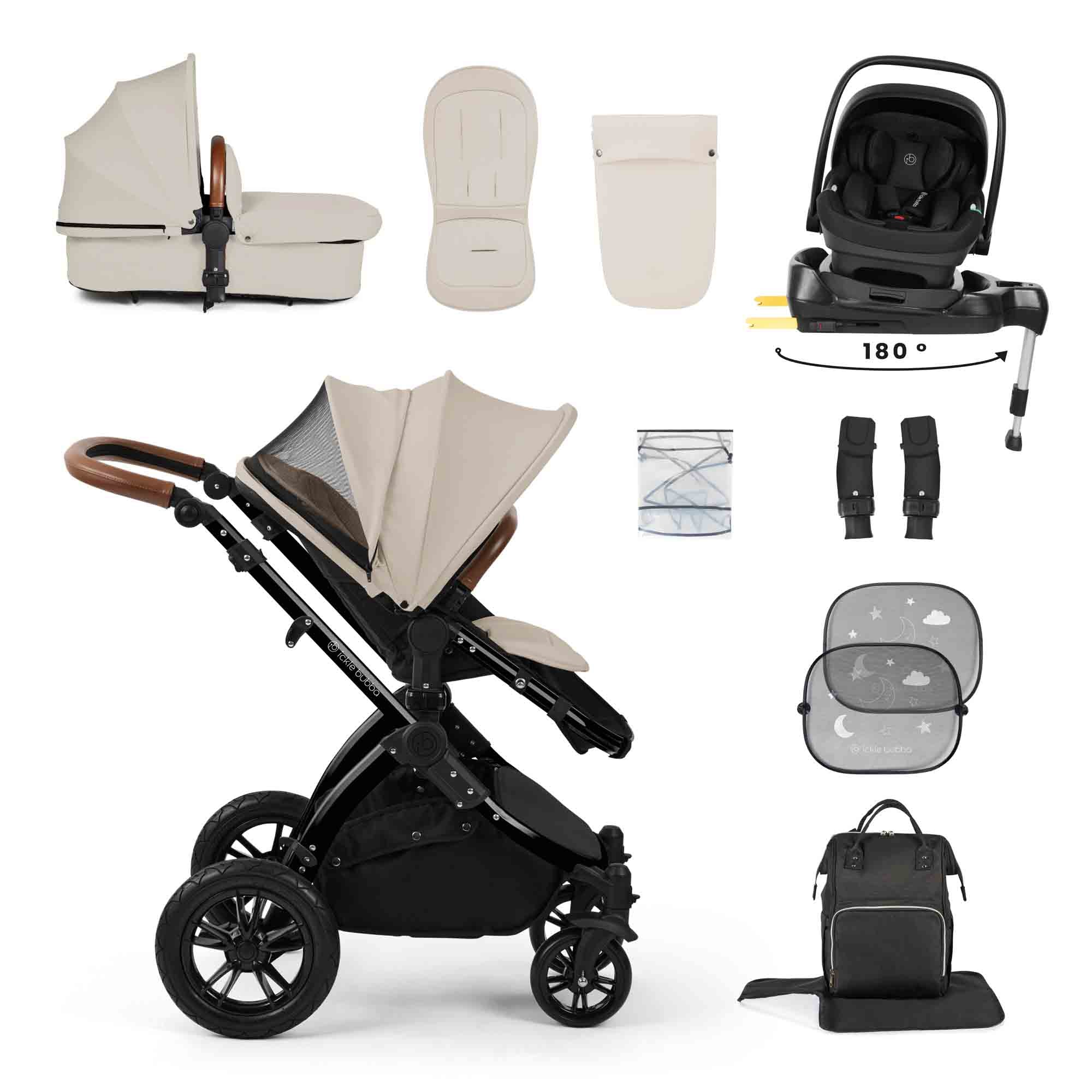 Stomp Luxe 12 Piece Travel System with i-Size Nimbus 180° Spin Car Seat & ISOFIX Base - Image 8